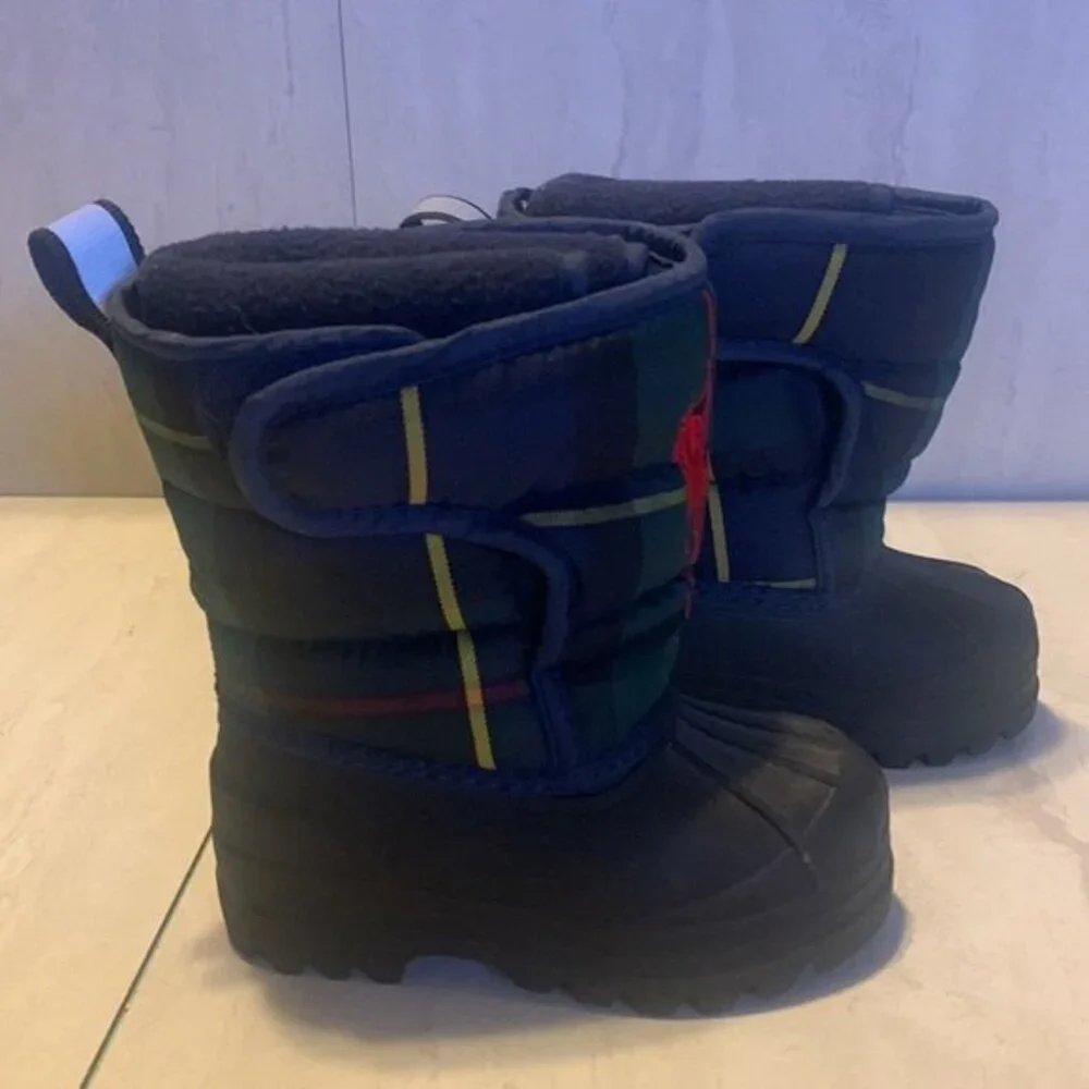 Polo Ralph Lauren Snow Boots Baby Size 5 Pull On Insulated Pony Logo Winter